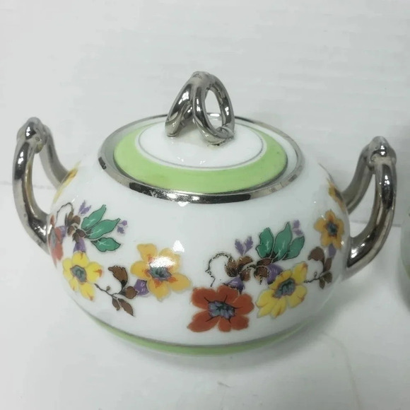 VTG,PM,Moschendorf Bavaria Handpainted Sugar and Creamer  set. - Picture 3 of 8